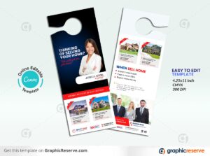 Just Sold Real Estate Door Hanger Design (Canva template)