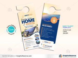 Solar Door Hanger Design (Canva template)