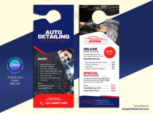 Auto Detailing Pricing Door Hanger (Canva Template)