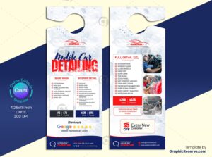 Car Detailing Door Hanger (Canva Template)