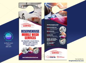 Car Wash Service Door Hanger (Canva Template)