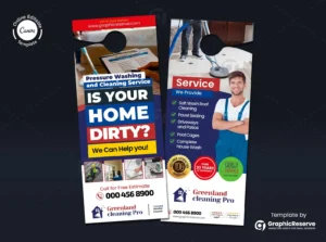 Cleaning Service Door Hanger Design Canva Template