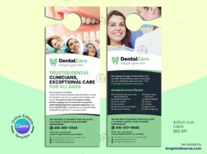 Dentistry Door Hanger Canva Template