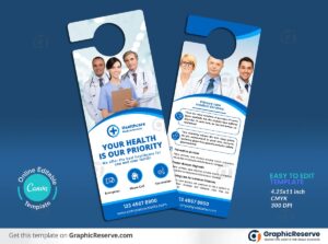 Medical Door Hanger Design (Canva Template)
