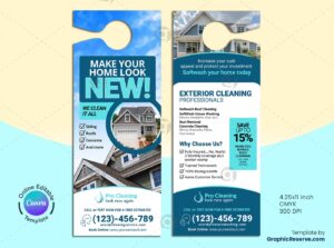 Exterior Cleaning Canva Door Hanger Design