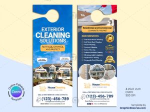 Exterior Cleaning Door Hanger Canva Design