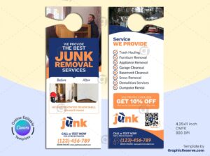 Junk Removal Coupon Door Hanger Canva Template