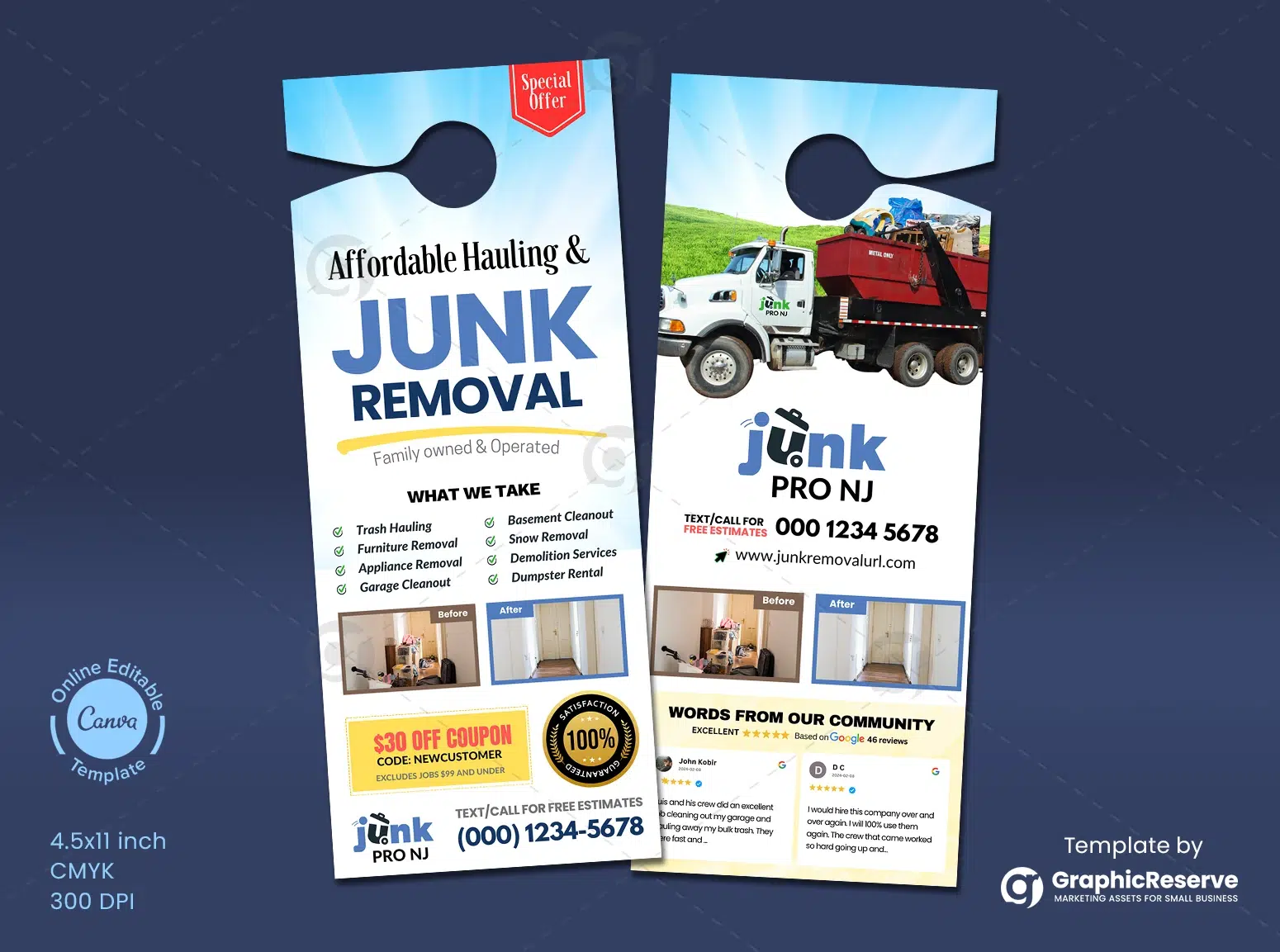 Door Hanger Design Template For Junk Haulers