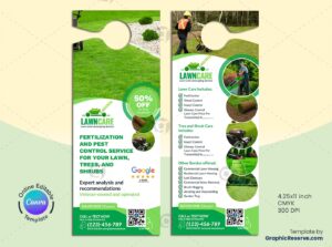 Lawn Care Services Canva Door Hanger Design