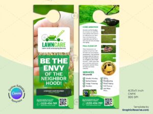 Lawn Service Door Hanger Canva Template