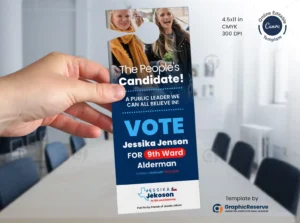 Modern Political Door Hanger Design Canva Template