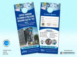 Pressure Washing Door Hanger design Template