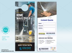 Pressure Wash Door Hanger Template (Canva)