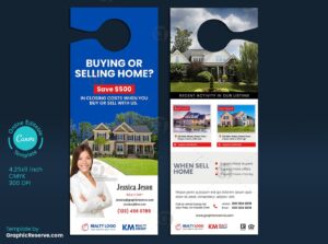 Real Estate Door Hanger Canva Template