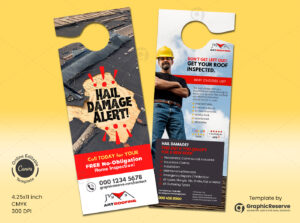 Roofing Door Hanger Template for Storm/Hail Damage Alert – Customizable & Print-Ready