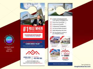 Selling A House Real Estate Door Hanger (Canva Template)