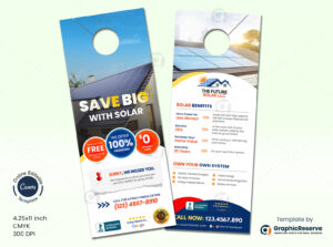 Solar Door Hanger Design Template