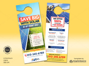 Solar Door Hanger Template Canva