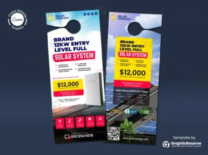 Solar Product Package Pricing Door Hanger Template Canva