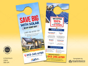 Solar Door Hanger Design Template Canva