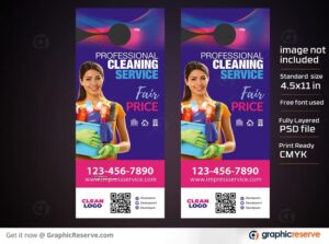 Cleaning Service Door Hanger Template