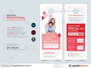 Dental Promotional Door Hanger template