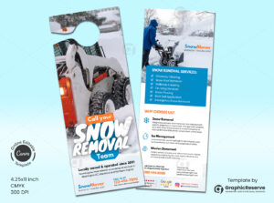 Snow Removal Door Hanger Template Canva