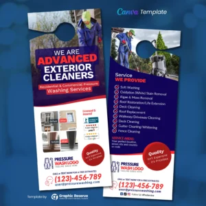 |Advance Cleaning Service Canva Door Hanger||