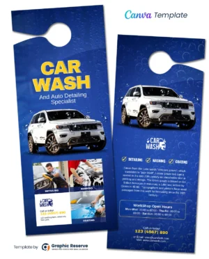 |Car Wash Door Hanger 2v