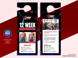 Body Transformation Door Hanger|Gym Pricing Door Hanger