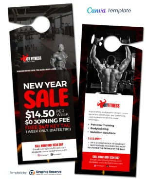 |Bodybuilding Gym Door Hanger