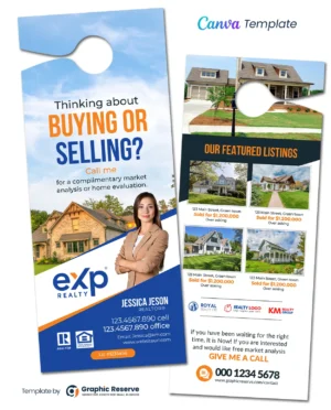 |Buying or Selling Real Estate Door Hanger Design