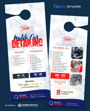 |Car Detailing Door Hanger