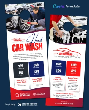 |Car Wash Door Hanger Design