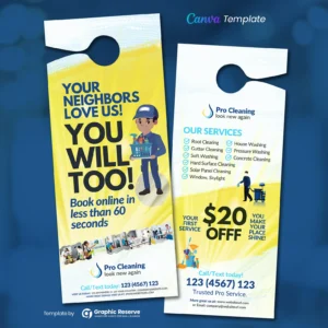 |Cleaning Service Door Hanger 2v|