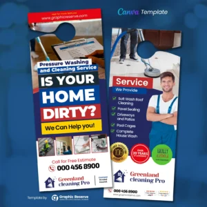 |Cleaning Service Door Hanger Template|