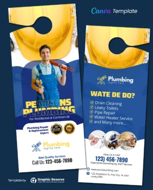 |Plumber Door Hanger 1v