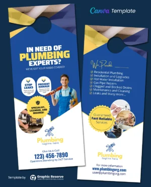 |Plumber Door Hanger 2v