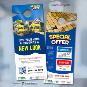|43762 Exterior Home Cleaning Door Hanger Design Canva template Preview2|43762 Exterior Home Cleaning Door Hanger Design Canva template Preview1|House Cleaning Door Hanger Template|Exterior cleaning door hanger design canva template|