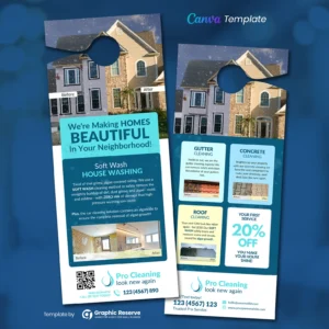 |Cleaning Service Door Hanger 1v|