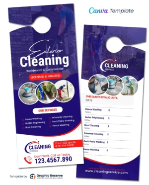 |47672 Exterior Cleaning Service Door Hanger Design