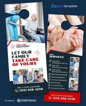 |Family Caring Door Hanger Canva Template|Family Caring Flyer Canva Template|Family Caring EDDM Postcard Canva Template.b|Family Caring EDDM Postcard Canva Template