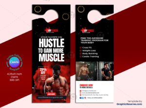 Fitness Door Hanger|Body Fitness Gym Door Hanger|Fitness Gym Door Hanger 1|Fitness Review Door Hanger|Gym Door Hanger 1v 1|Gym Door Hanger 2v 1