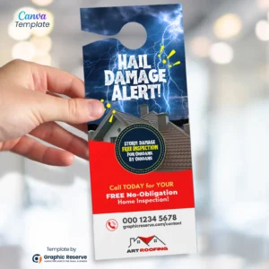 |Hail Damage Alert Rofing Door Hanger Design Template Canva|Hail Damage Alert Rofing Door Hanger Template Canva|Roofing Door Hanger Template Canva|Roofing Advertising Door Hanger Design Template Canva|Roofing Door Hanger Template Canva|