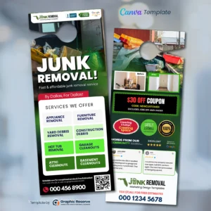 Junk Removal Door Hanger Template|