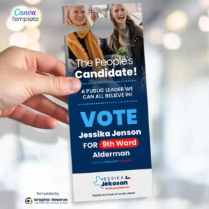 |Political Door Hanger Design Canva Template|