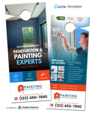 Painting Door Hanger Design Canva Template