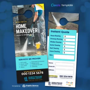|door hanger power washing quote template|