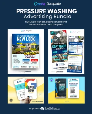 Pressure washing advertising flyer