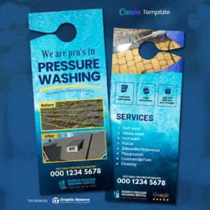 |Pressure washing door hanger design template|